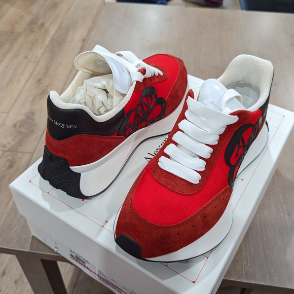 Alexander McQueen Other - Mens Alexander McQueen "Sprint" Suede Sneakers Red